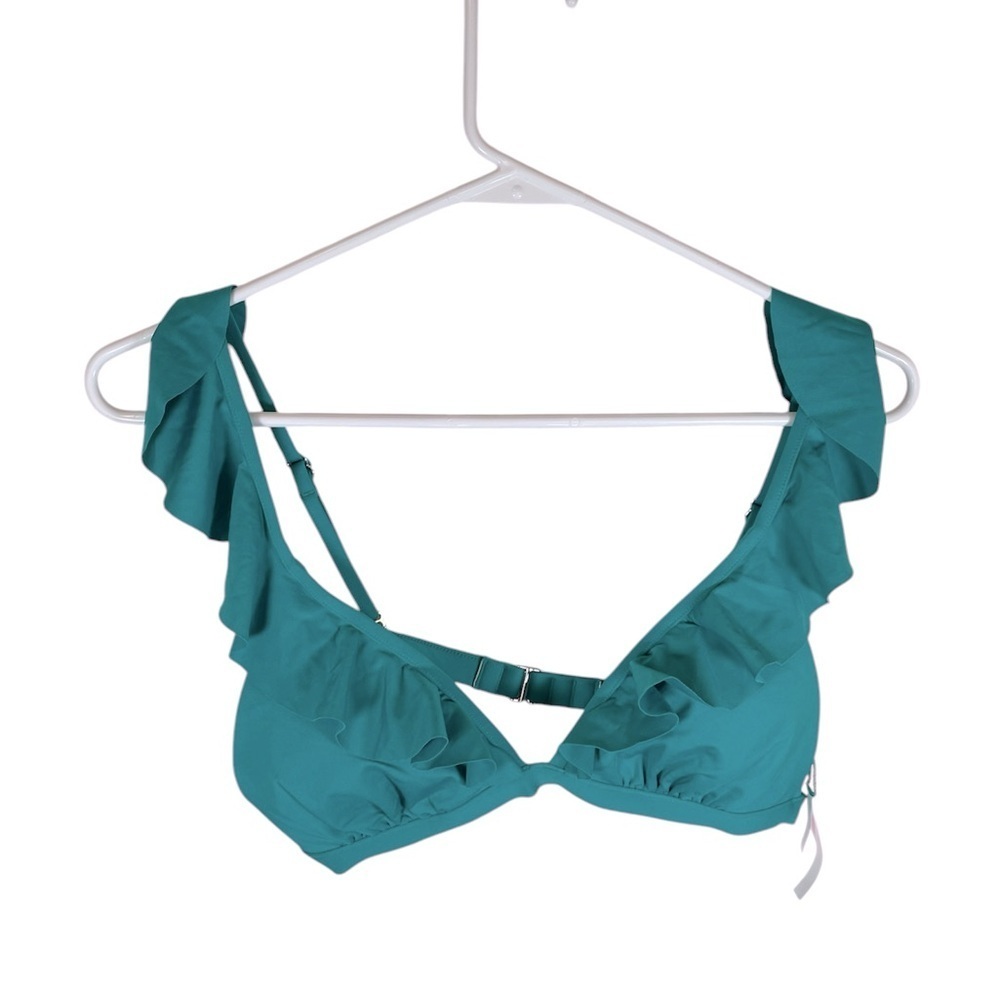 Victoria’s Secret ruffle bikini top teal